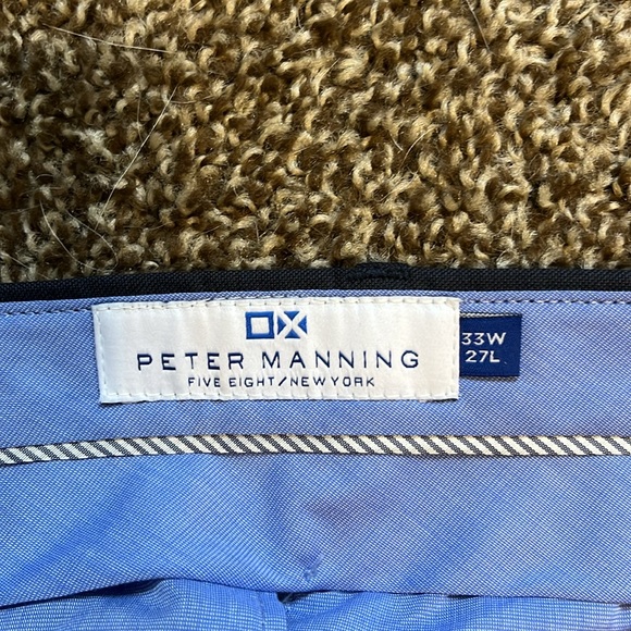 Peter Manning wool dress trousers navy blue-gray size 33x 27 (act 34 x27) - Picture 3 of 9